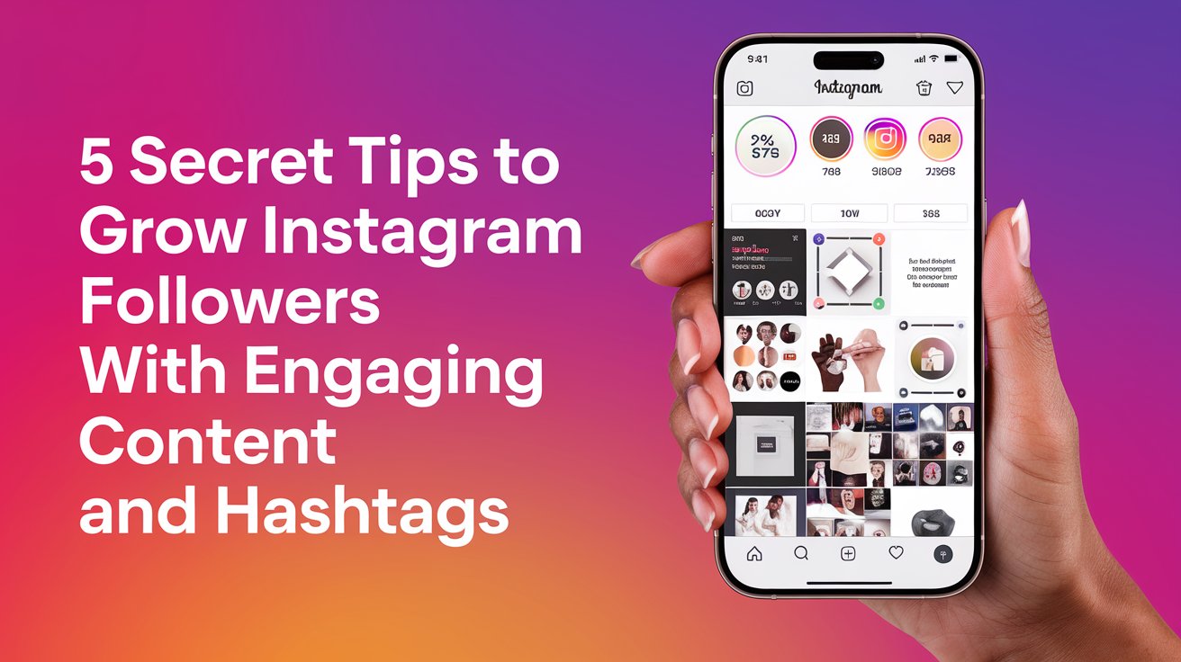 5 Secret Tips to Grow Instagram Followers with Engaging Content and Hashtags