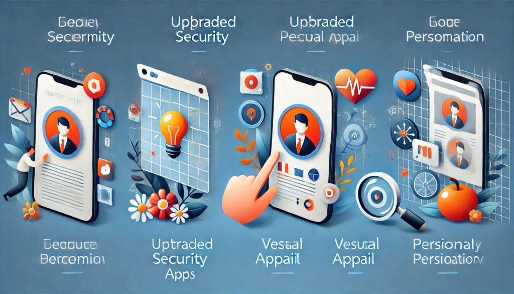 _f43369ad-8085-419b-8997-c5ab28ad722f Graphic showcasing the benefits of using transparent wallpaper apps, highlighting upgraded security, visual appeal, and personalization features.