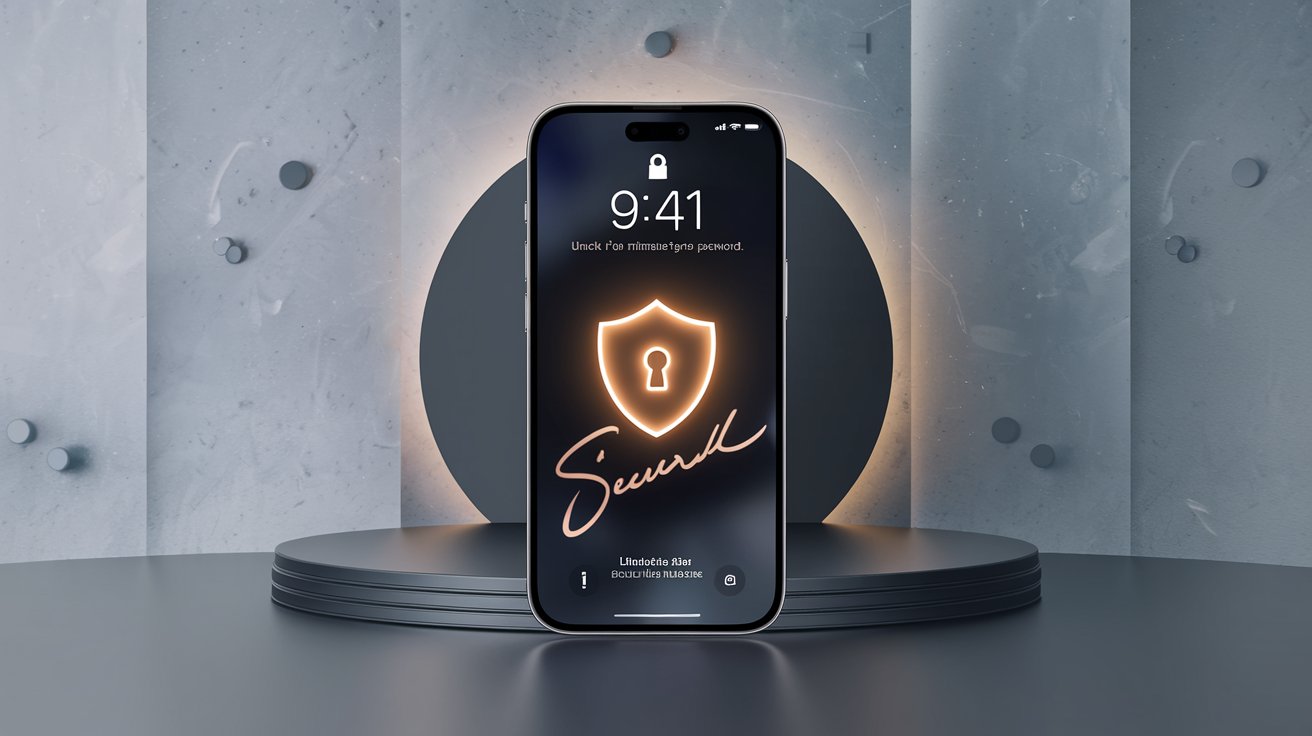 Smartphone showing a personalized signature lock screen for enhanced security and style.