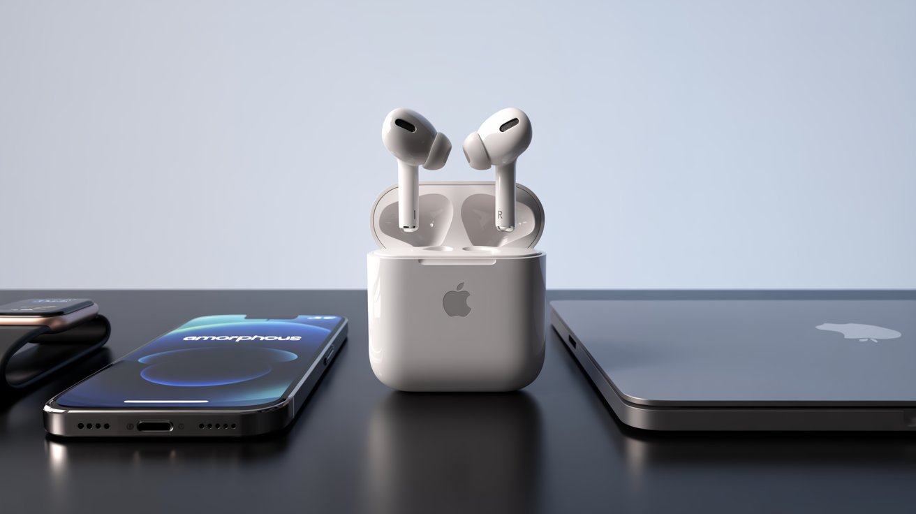 Best value wireless earbuds for iPhone placed on a sleek modern desk setup with Apple devices.
