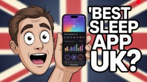 Screenshot showing the top 5 best sleep apps in the UK for 2025 with features and pricing comparison.