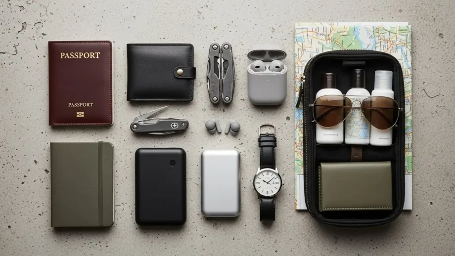 travel accessories for men actually need in 2026 UK tested for comfort safety and smart travel
