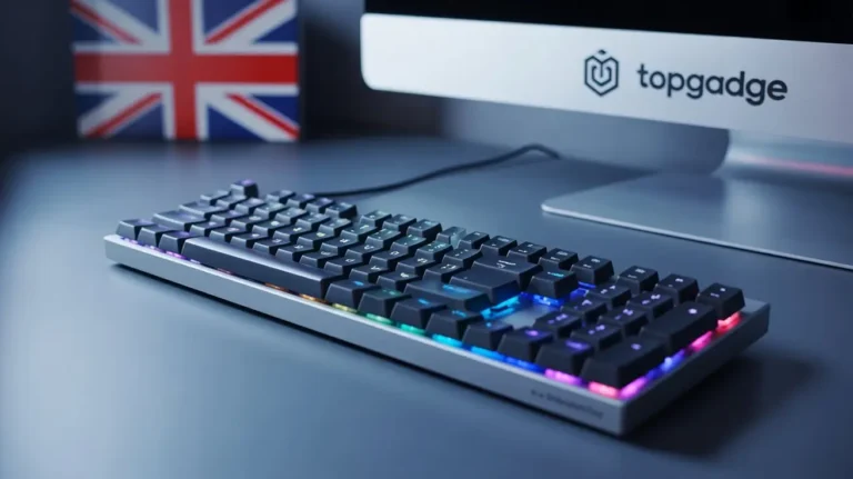 Best budget full size mechanical keyboard UK with RGB lighting on a modern desk setup