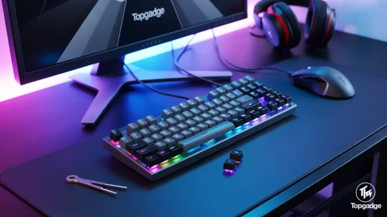 RGB backlit Budget Hot Swappable Mechanical Keyboard on a gaming desk – Best Budget Mechanical Keyboard UK 2025