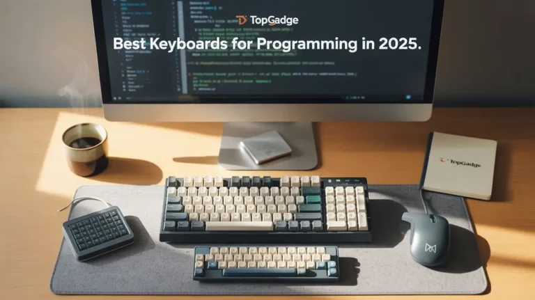 Best keyboards for programming in 2025 including mechanical, ergonomic, wireless, and budget options on a modern desk setup with coding screen.
