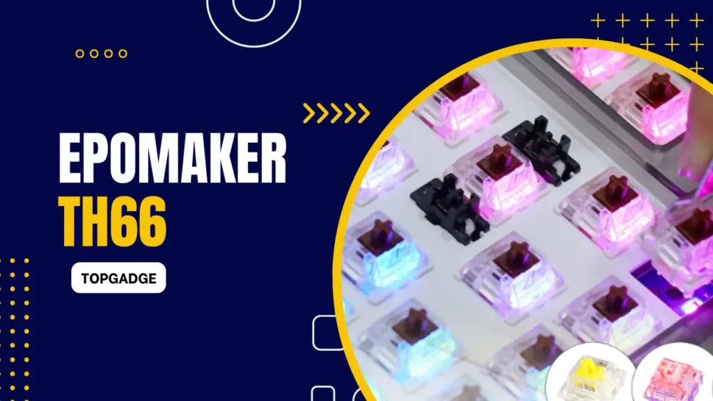 Epomaker TH66 – Budget-Friendly 65% Mechanical Keyboard Epomaker TH66 65% Budget Hot Swappable Mechanical Keyboard with ergonomic design and RGB lighting.