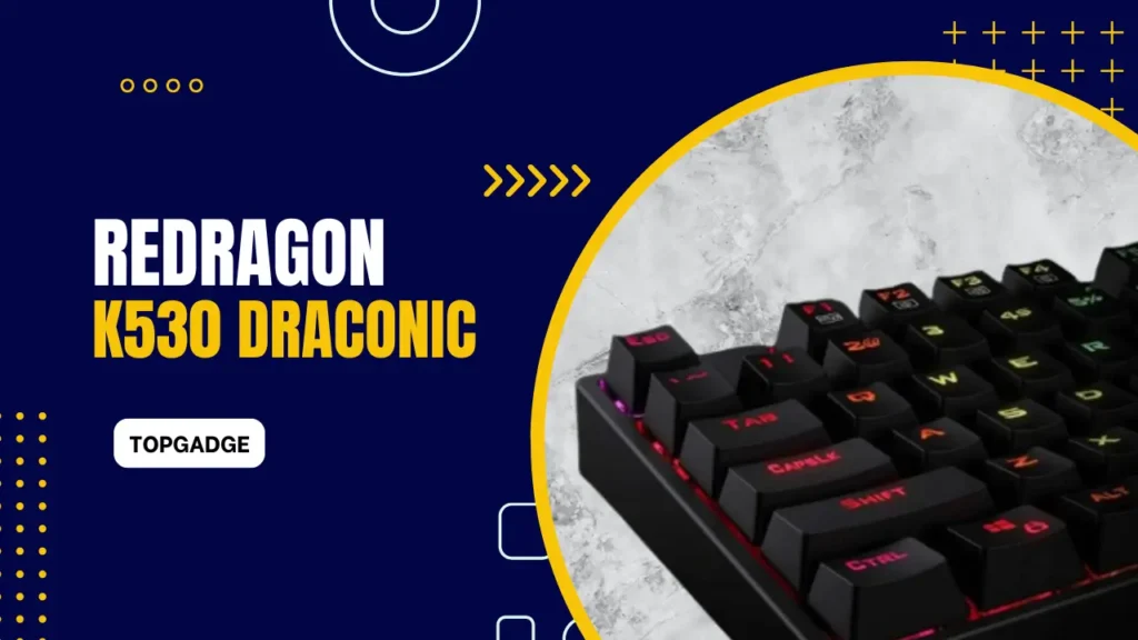 Redragon K530 Draconic – Wireless 60% Hot Swappable Redragon K530 Draconic wireless 60% Budget Hot Swappable Mechanical Keyboard with RGB backlit keys.