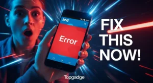 NHS App not working on Android — dramatic MrBeast-style fix guide image by Topgadge