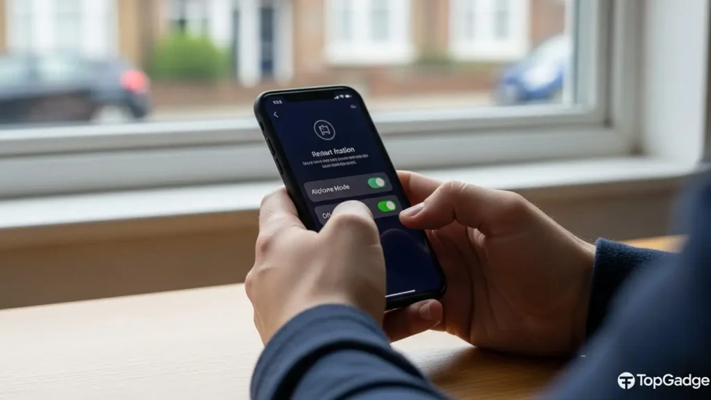 First things to try when Three Network is not working in Birmingham, including restarting phone and airplane mode