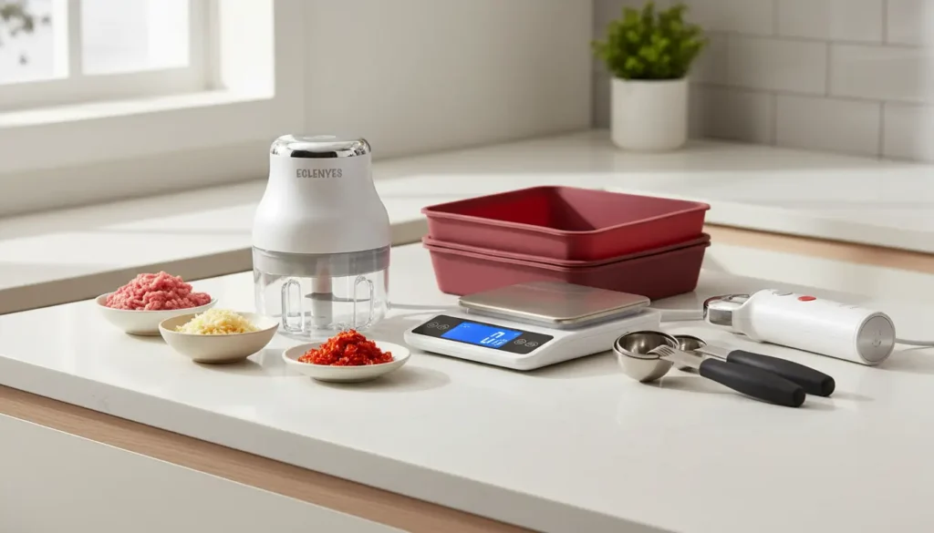 Electric vegetable chopper from Kitchen Gadgets UK with stainless steel blades and clear bowl